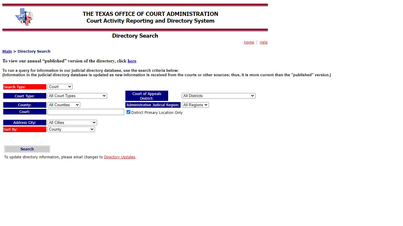 Public - Directory Search - txcourts.gov