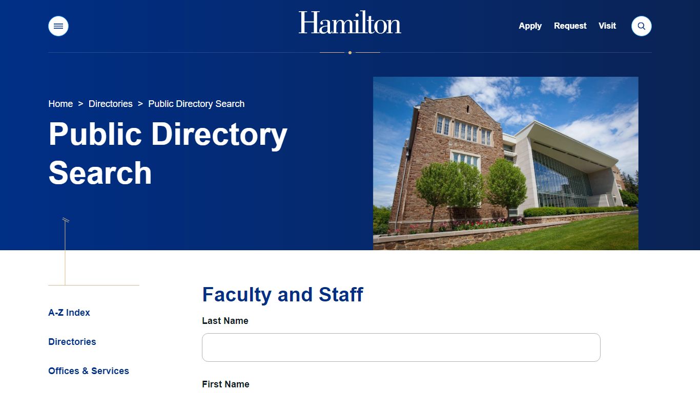 Directories - Public Directory Search - Hamilton College