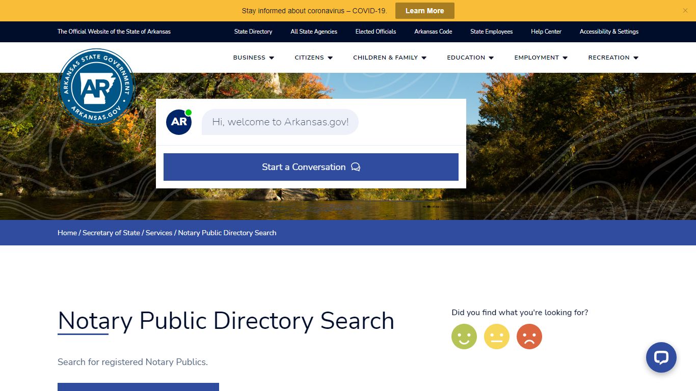 Notary Public Directory Search | Arkansas.gov